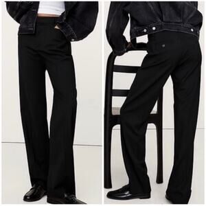 Banana Republic Petite Siena Straight Italian Wool Pant black 12